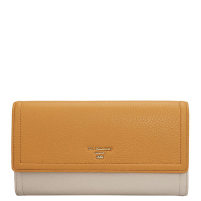 Wax Leather Ladies Wallet - Apricot Crush & Butter