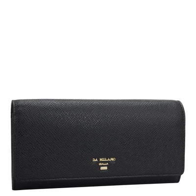 Franzy Leather Ladies Wallet - Black