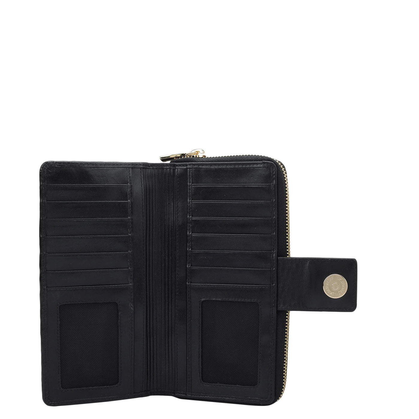 Mat Leather Ladies Wallet - Black