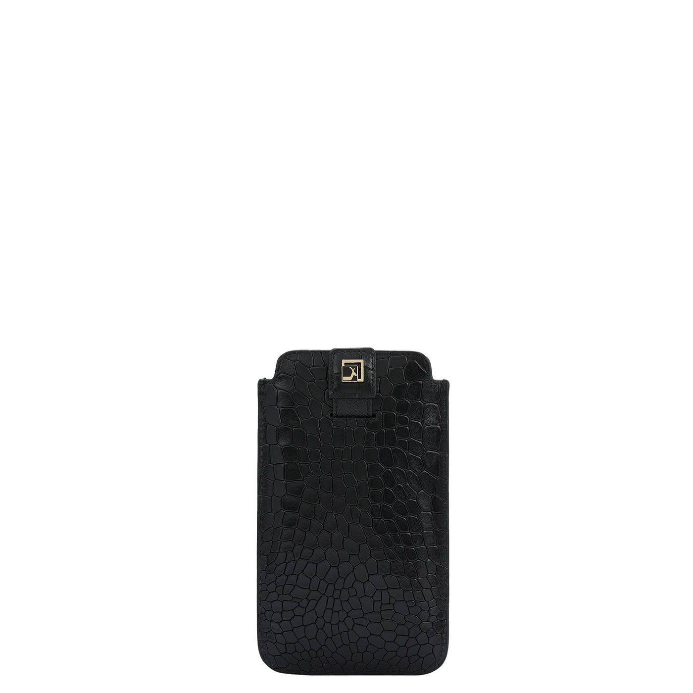 Croco Leather Mobile Case - Black