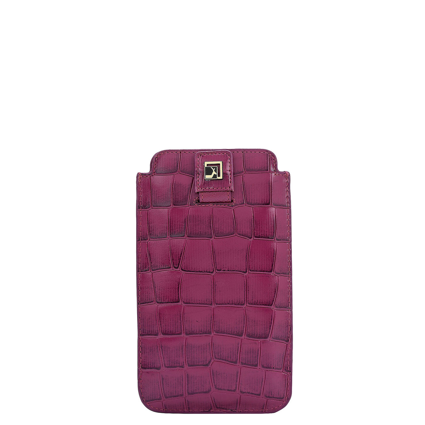 Croco Leather Mobile Case - Orchid