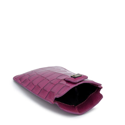 Croco Leather Mobile Case - Orchid