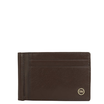 10 Slots Leather Money Clip - Brown