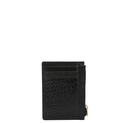 4 Slots Leather Money Clip - Black