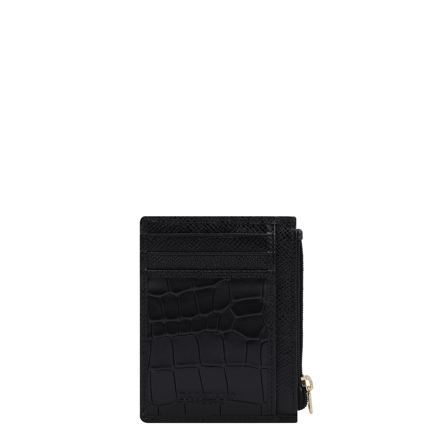 Croco Leather Money Clip - Black