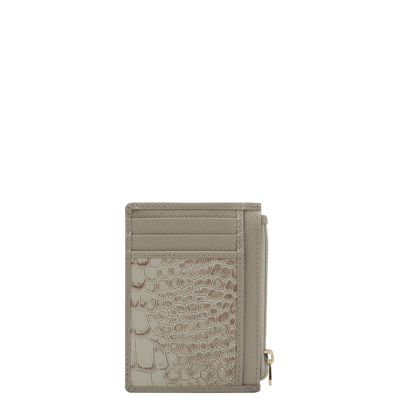 Croco Leather Money Clip - Frost