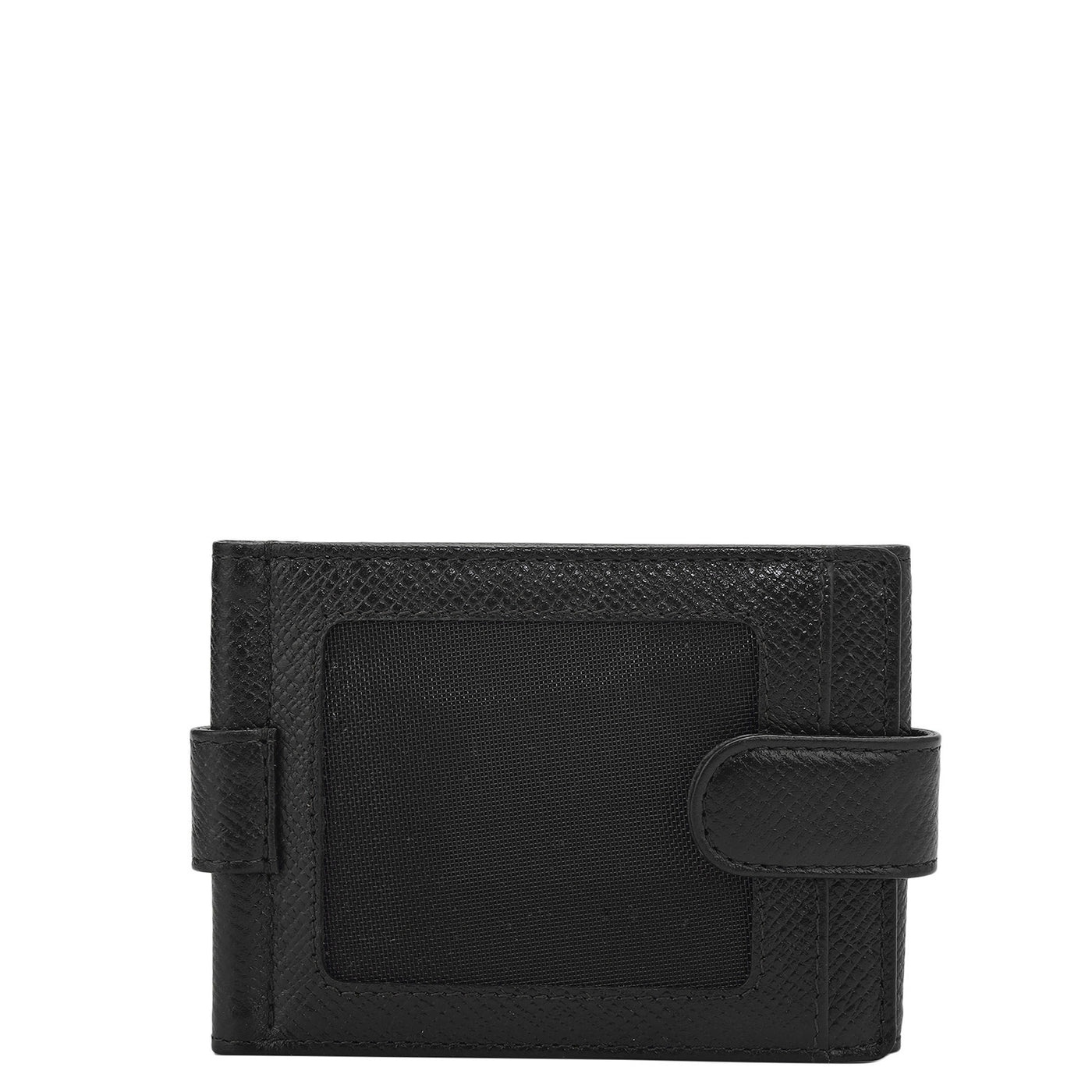 8 Slots Leather Money Clip - Black