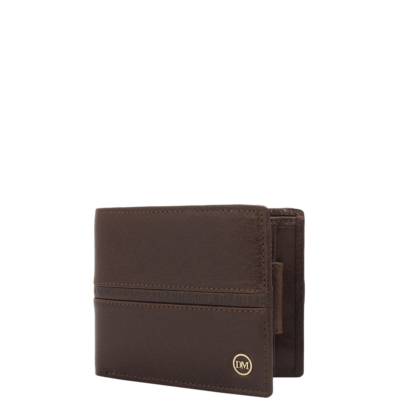 4 Slots Leather Money Clip - Brown