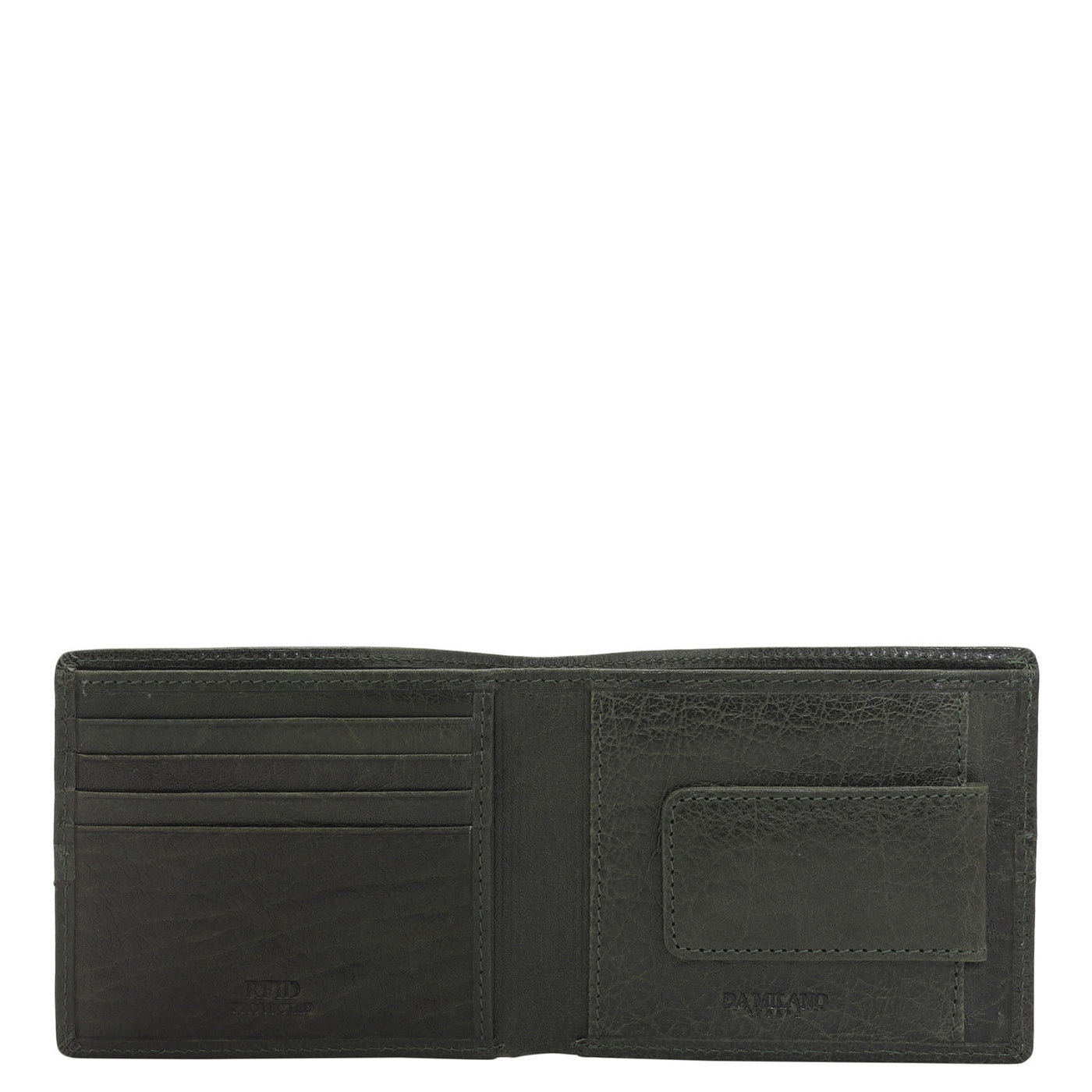 4 Slots Leather Money Clip - Green