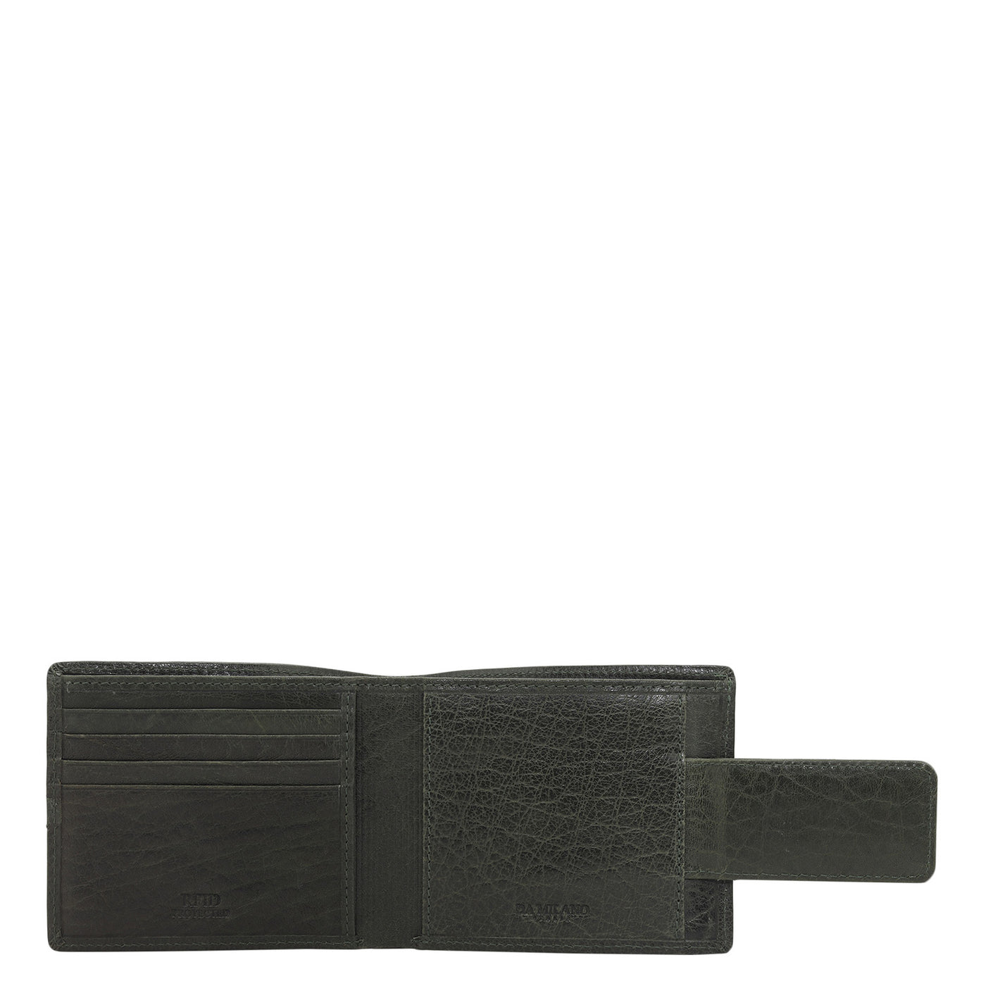 4 Slots Leather Money Clip - Green