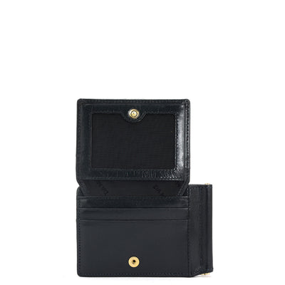 Plain Leather Money Clip - Navy