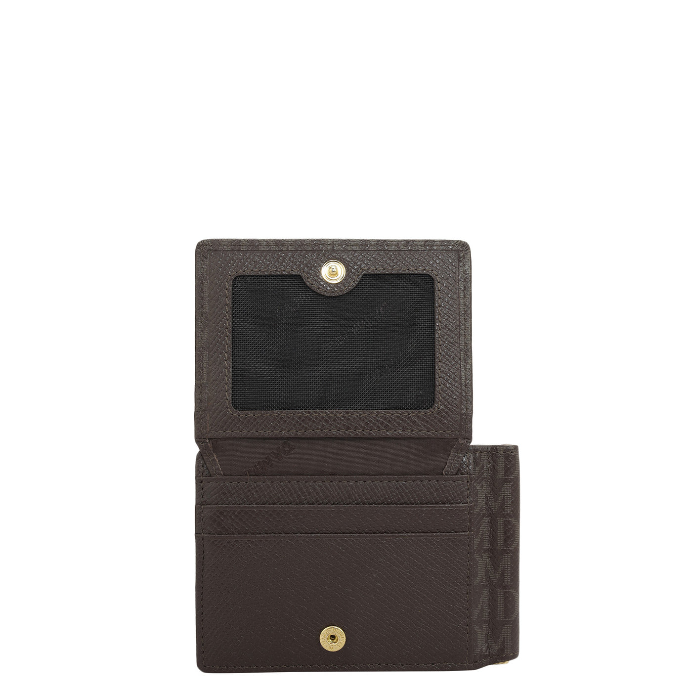 10 Slots Leather Money Clip - Chocolate