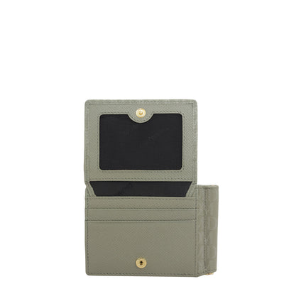 10 Slots Leather Money Clip - Stone Grey