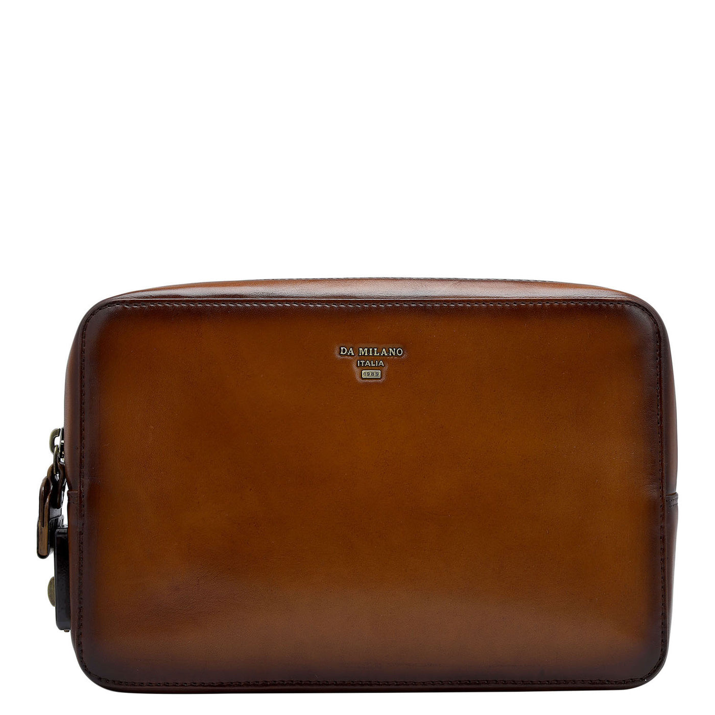 Plain Leather Multi Pouch - Cognac