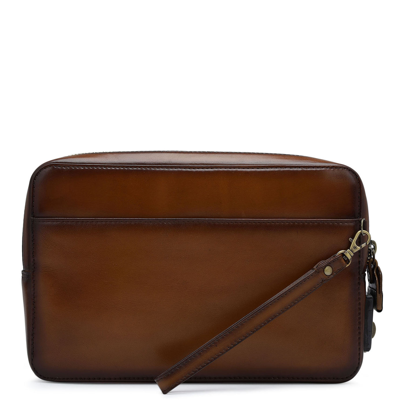 Plain Leather Multi Pouch - Cognac