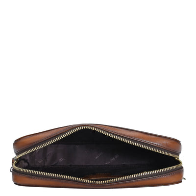 Plain Leather Multi Pouch - Cognac