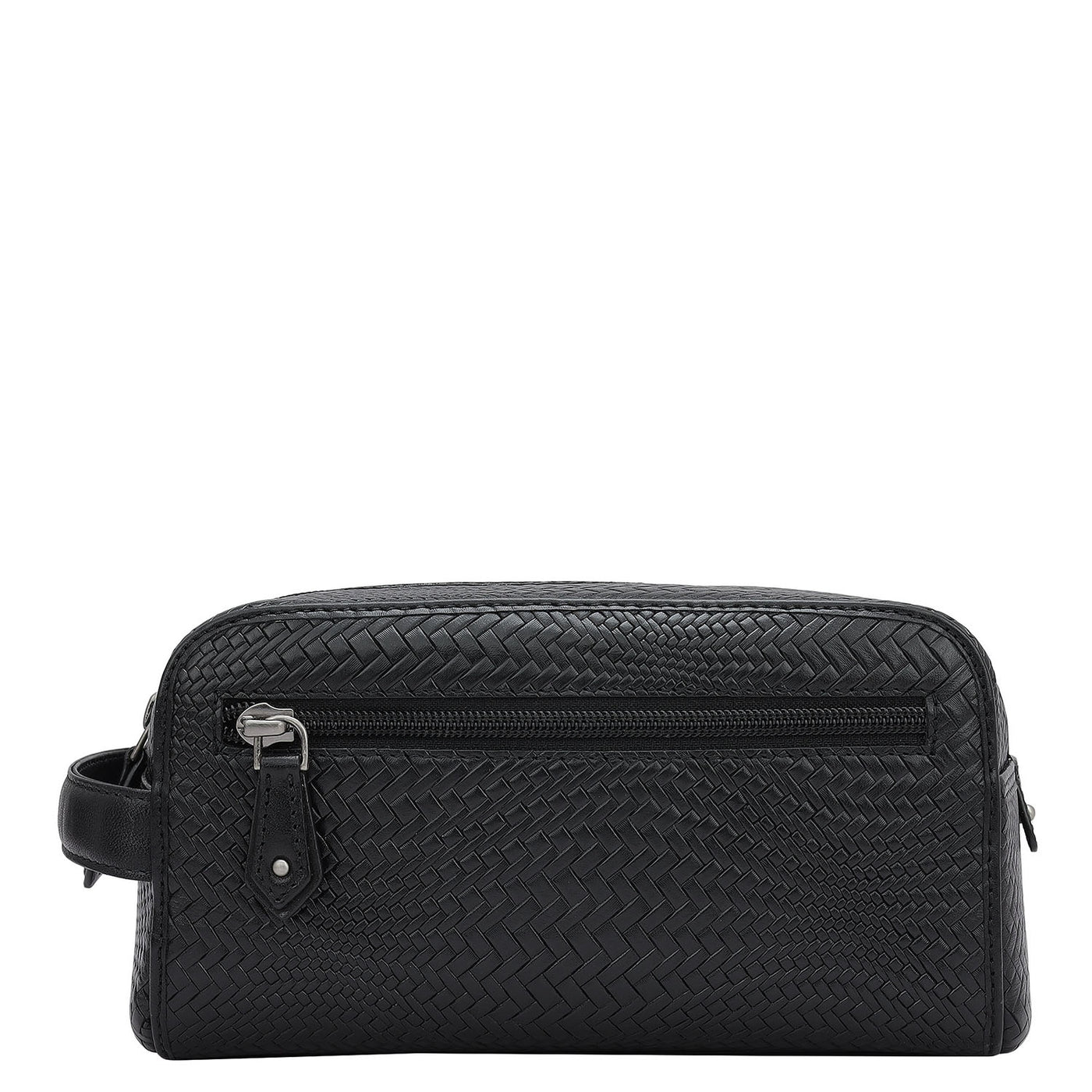 Mat Emboss Leather Multi Pouch - Black