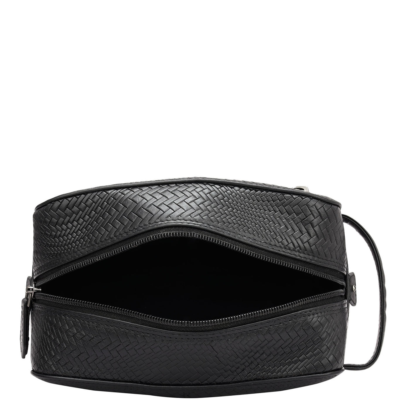 Mat Emboss Leather Multi Pouch - Black