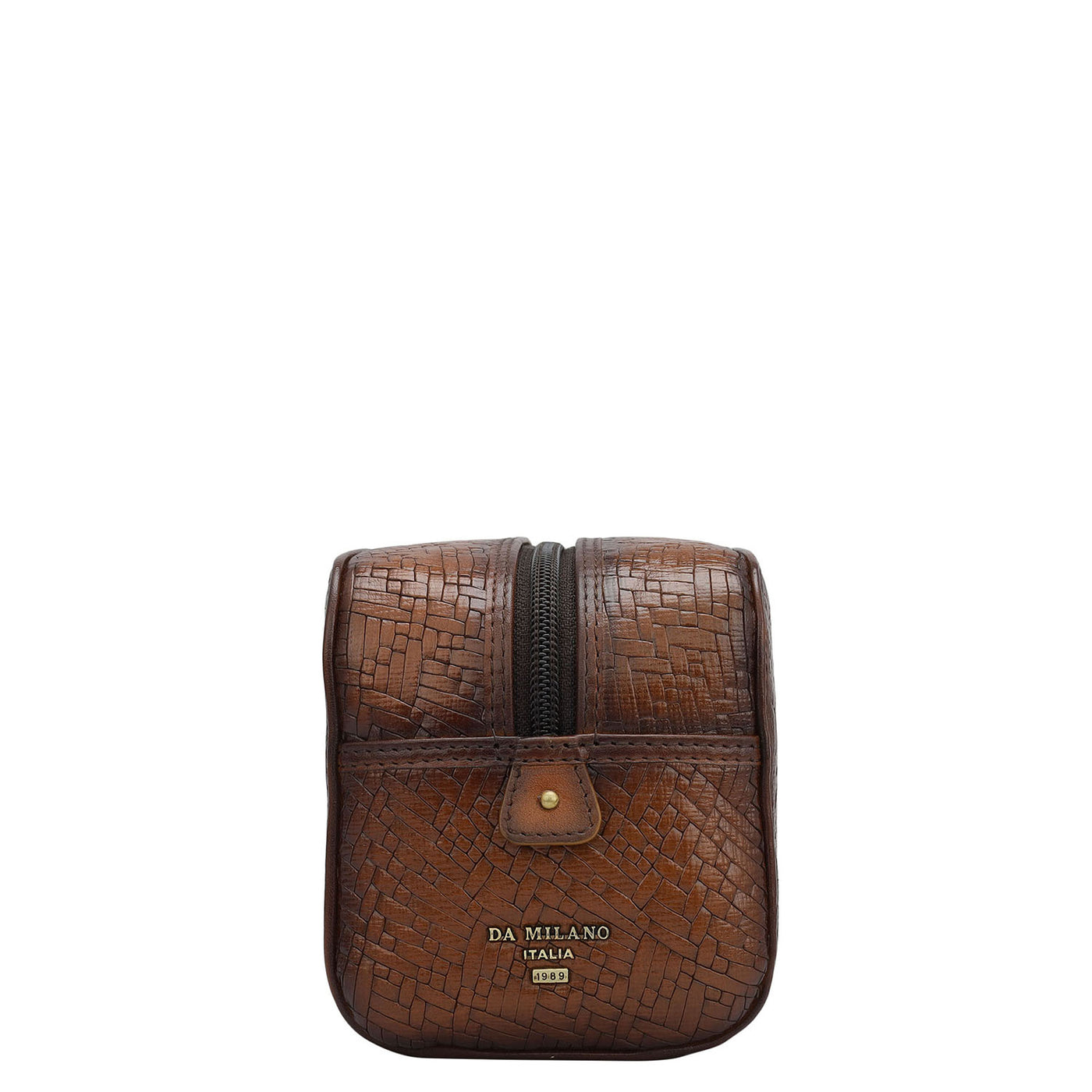 Mat Emboss Leather Multi Pouch - Cognac