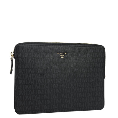 Monogram Leather Multi Pouch - Black