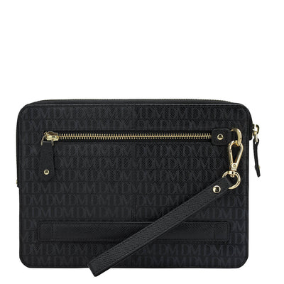 Monogram Leather Multi Pouch - Black