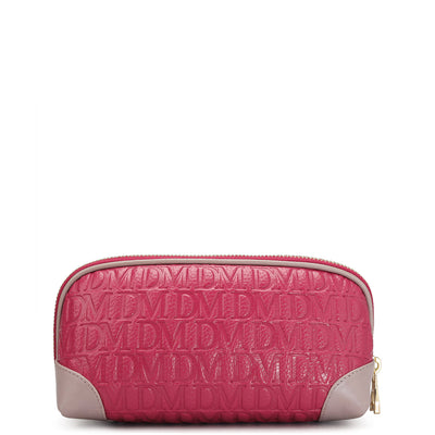 Small Monogram Leather Multi Pouch - Magenta