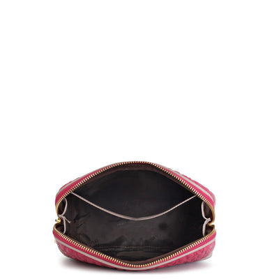 Small Monogram Leather Multi Pouch - Magenta