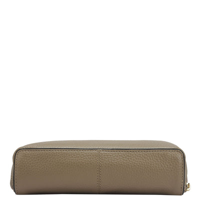 Wax Leather Multi Pouch - Greyish Taupe