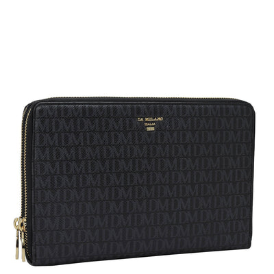 Monogram Leather Multi Pouch - Black