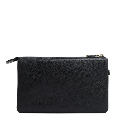 Wax Leather Multi Pouch - Black