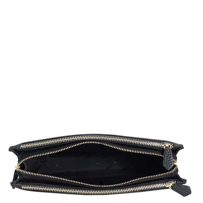 Wax Leather Multi Pouch - Black