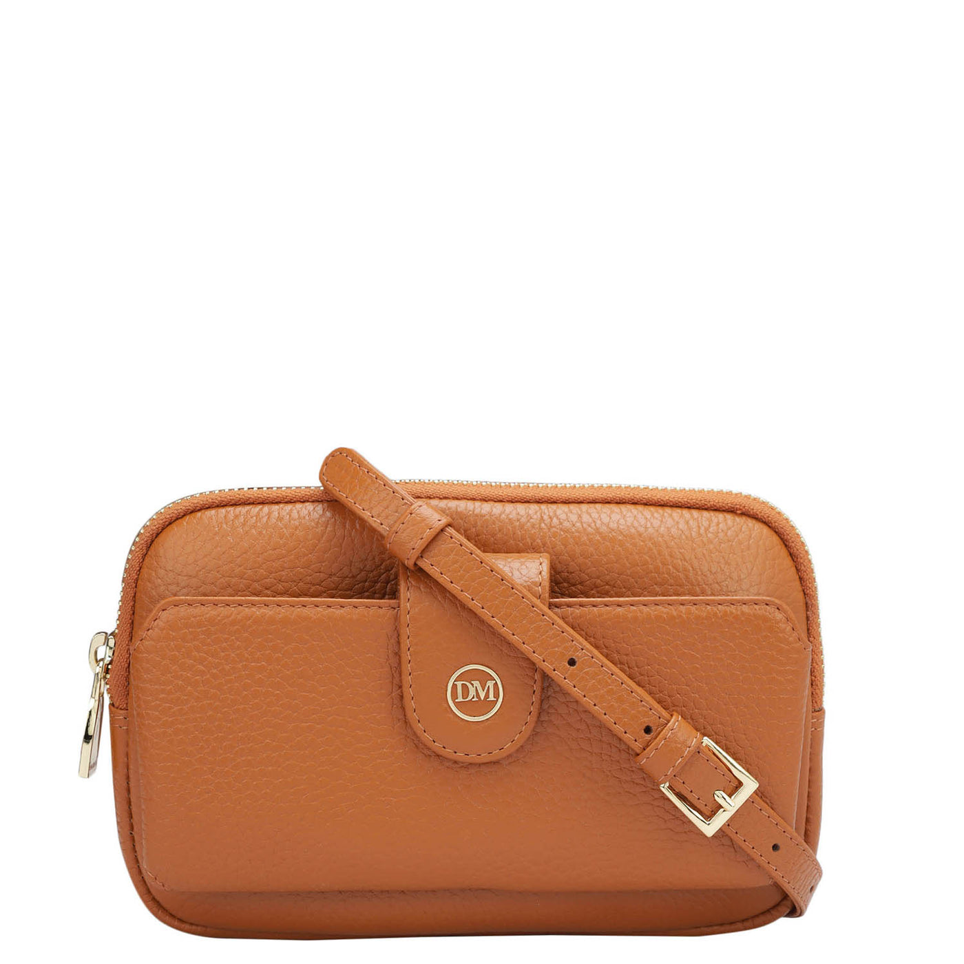 Wax Leather Multi Pouch - Orange