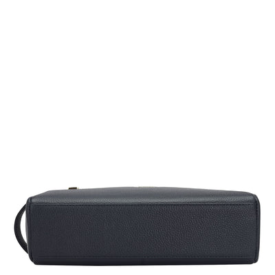 Wax Leather Multi Pouch - Navy