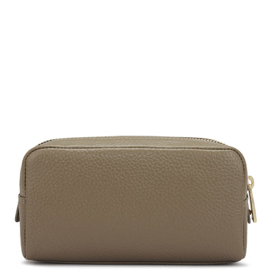 Wax Leather Multi Pouch - Greyish Taupe