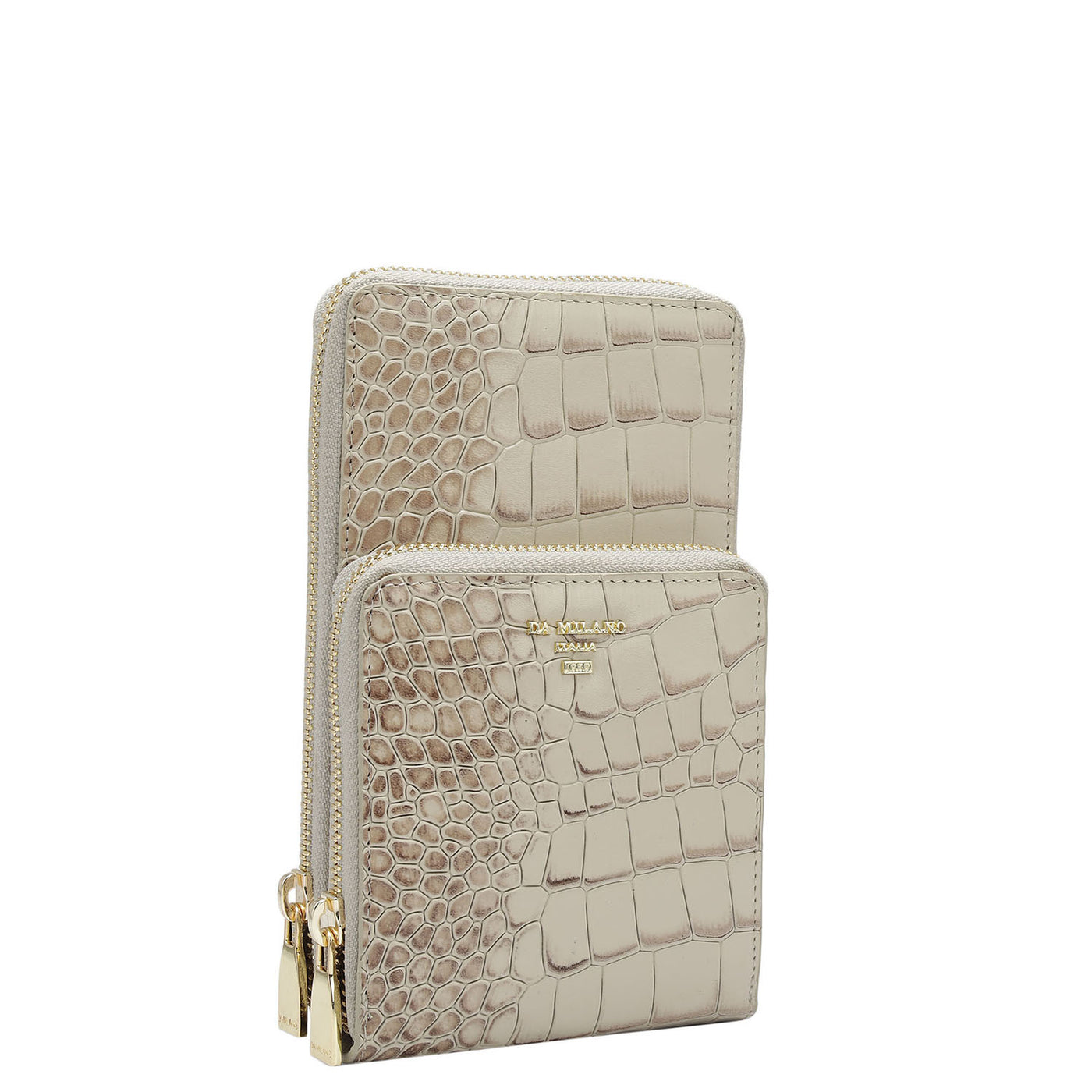 Croco Leather Crossbody - Frost