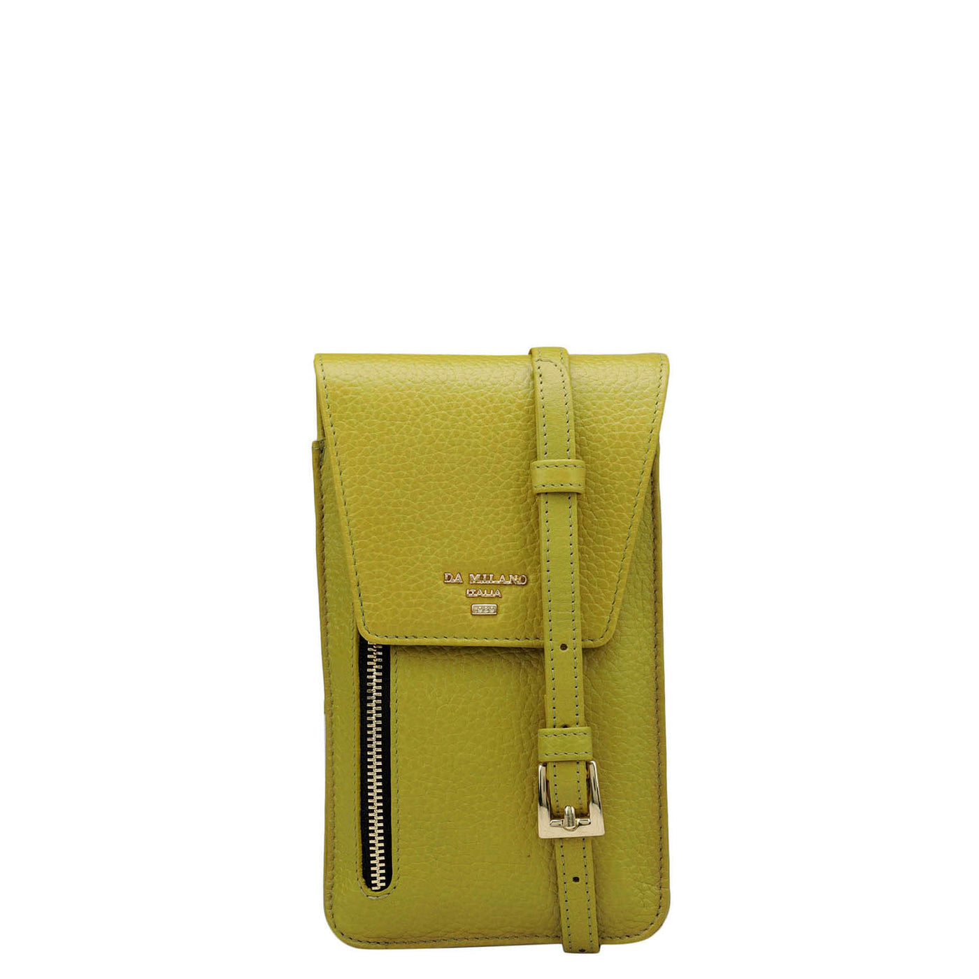 Wax Leather Crossbody - Green Tea