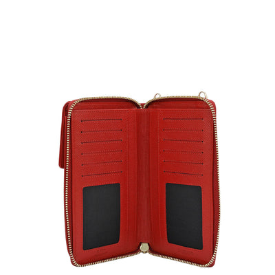 Croco Leather Crossbody - Red