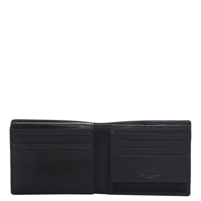 Black Bifold Leather Mens Wallet