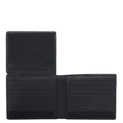 Black Bifold Leather Mens Wallet