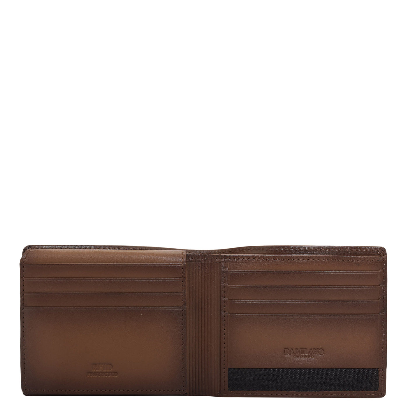 Cognac Bifold Leather Mens Wallet