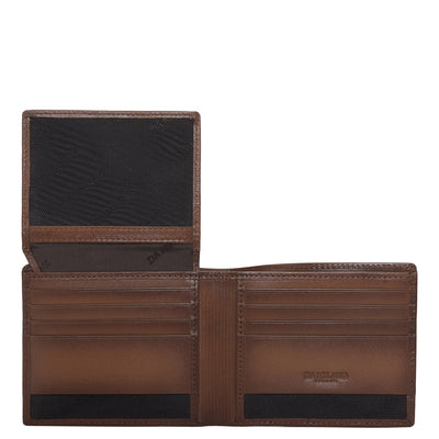 Cognac Bifold Leather Mens Wallet