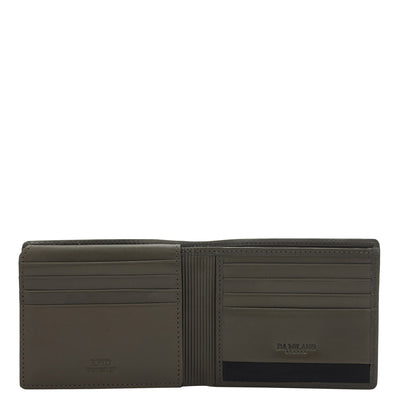 Olive Bifold Leather Mens Wallet