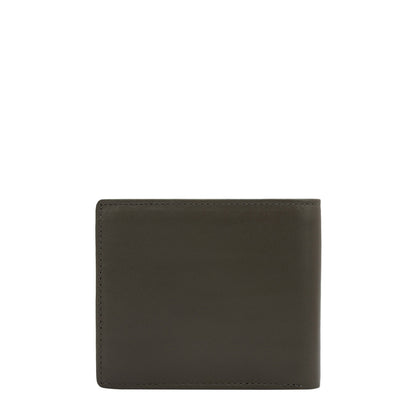 Olive Bifold Leather Mens Wallet