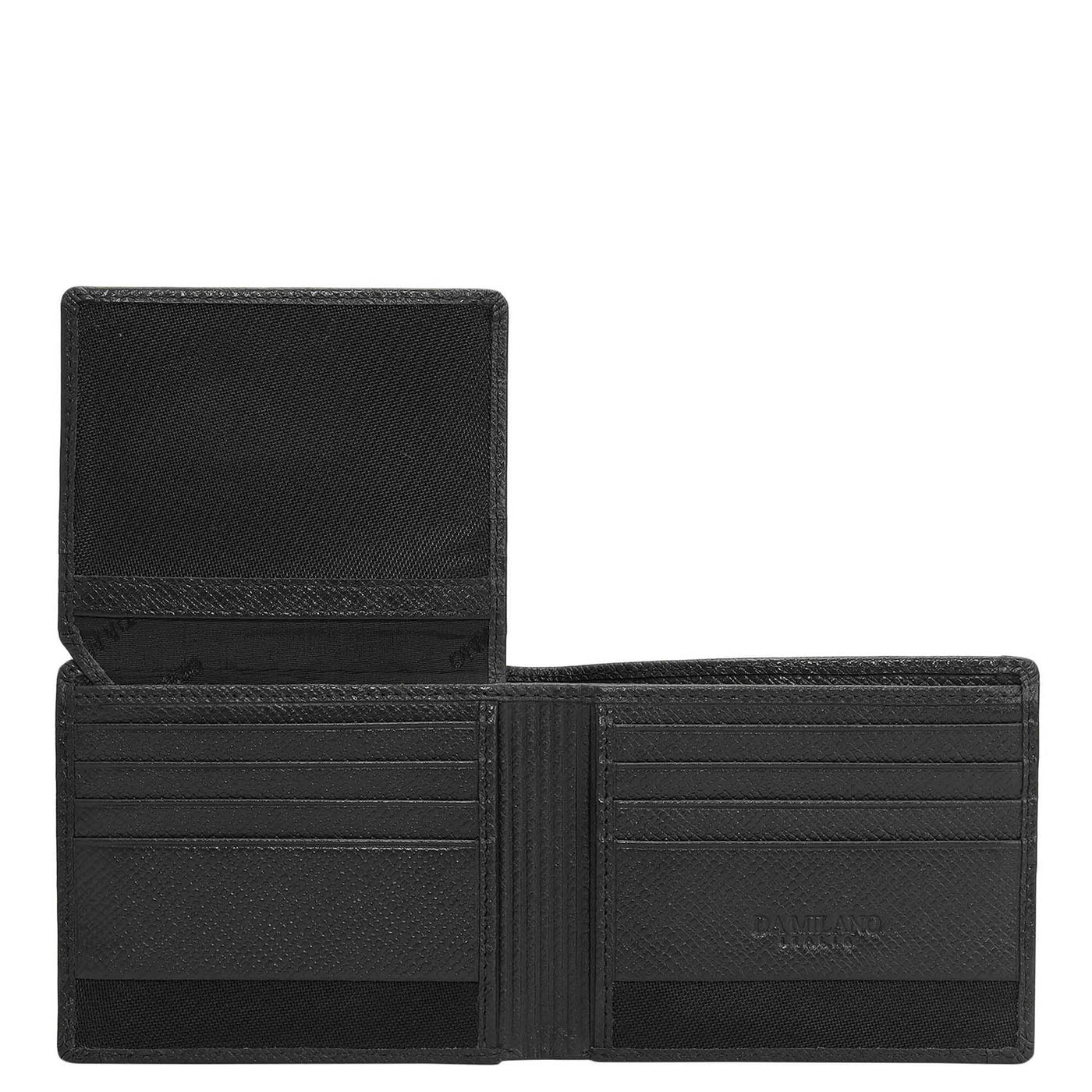 Black Bifold Leather Mens Wallet