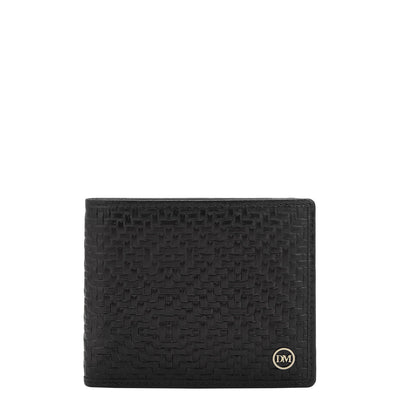 Black Bifold Leather Mens Wallet