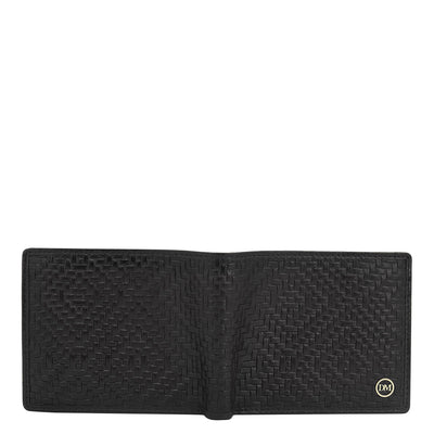 Black Bifold Leather Mens Wallet