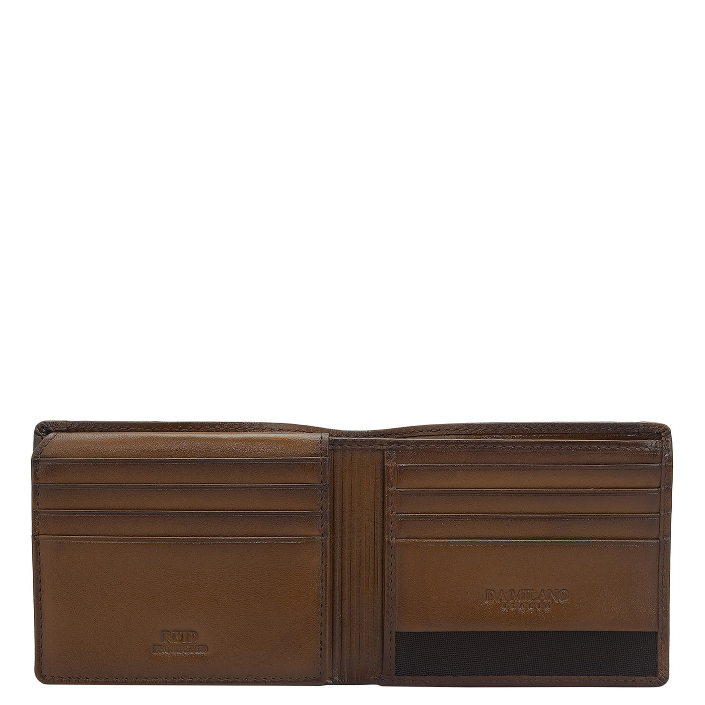 Cognac Bifold Leather Mens Wallet