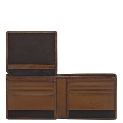 Cognac Bifold Leather Mens Wallet