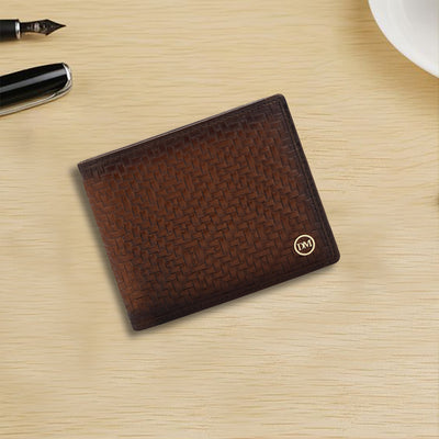 Cognac Bifold Leather Mens Wallet