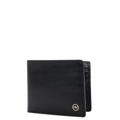 Black Bifold Leather Mens Wallet